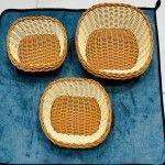 1 PCS (LARGE) NYLONE CANE MATERIAL FOOD SERVING BREAD BASKET / NAAN BASKET