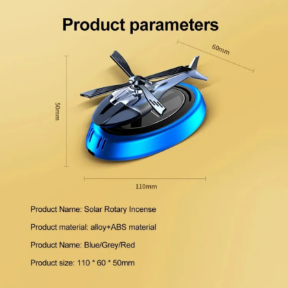 Solar Car Air Freshener Helicopter Auto Aromatherapy Sun Light Energy Rotation Car Inside Fragrance Ornaments Car Aroma Diffuser