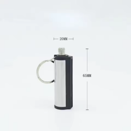 New Portable Metal Waterproof Permanent Lighter Keychain Cotton Core Fire-free Kerosene Gasoline Outdoor Camping Survival Tool