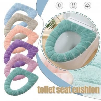 Toilet Seat Cushion Cover Bathroom Toilet Mat Cover Warm Washable Toilet Cover Universal Fit