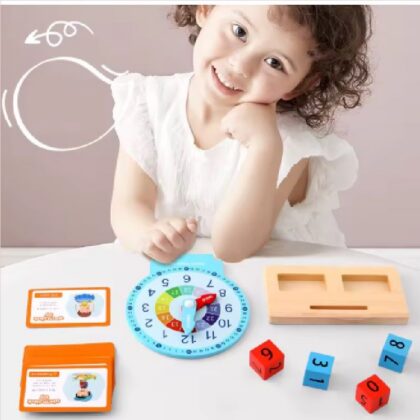 Wooden Alarm Clock Educational Toy for Kids